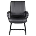 Caressoft Mid Back Guest Chair Black - Boss Office Products: Upholstered, Metal Frame, Fixed Arms