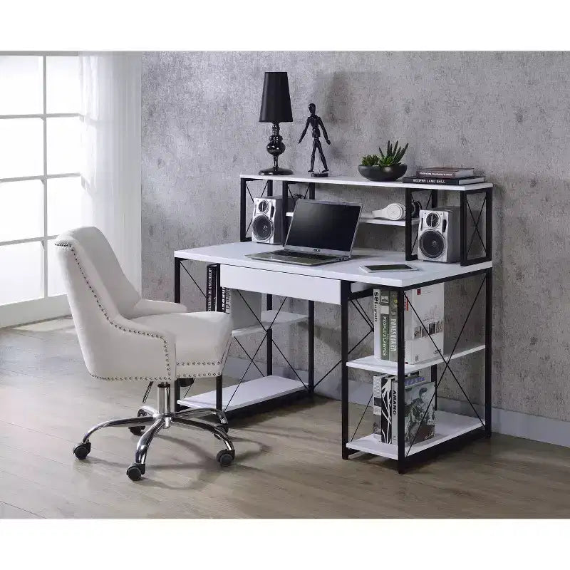 Bureau Amiel blanc - Acme Furniture