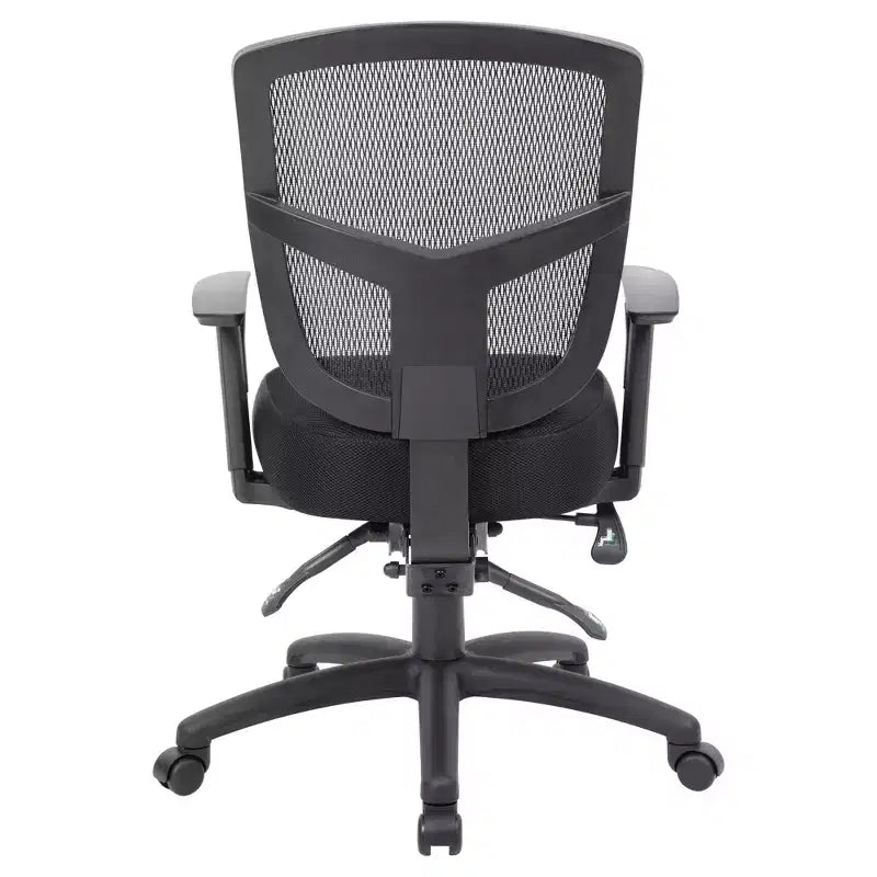 Boss Office Products Task Chair Multifunction Black: Ergonomic Mesh Back, Adjustable Seat Height & Swivel