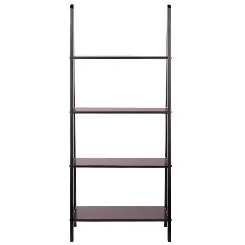 58.4" Avalon A Frame Shelf Espresso Brown - Winsome: Modern 4-Tier Ladder Bookcase