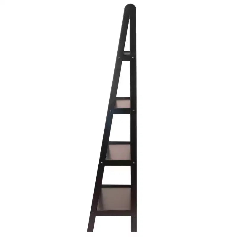 58.4" Avalon A Frame Shelf Espresso Brown - Winsome: Modern 4-Tier Ladder Bookcase