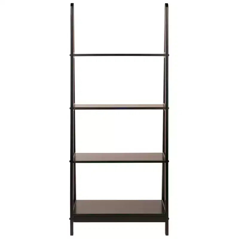 58.4" Avalon A Frame Shelf Espresso Brown - Winsome: Modern 4-Tier Ladder Bookcase