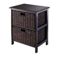 20.31" Omaha Storage Rack with Foldable Corn Husk Baskets - Winsome