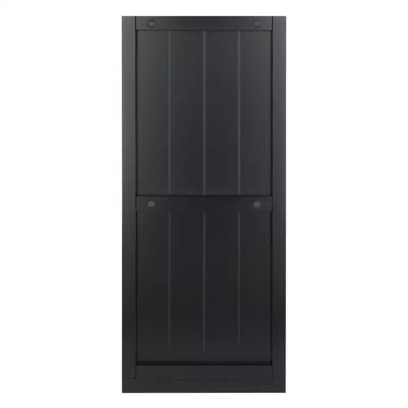 27" Timothy Shelf 2X2 Slots Black - Winsome: Modern Bookcase, Fixed Shelves, Wood Composite