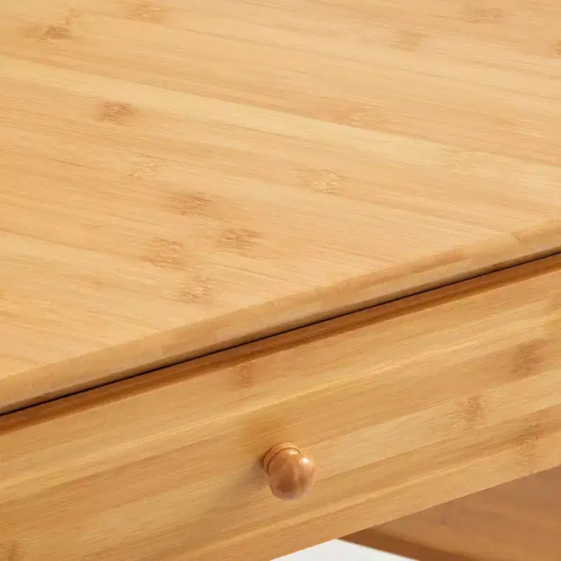 Buylateral Bamboo Corner Desk with Drawer Natural
