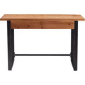 Leighton Writing Desk Wood and Black Metal - Serta