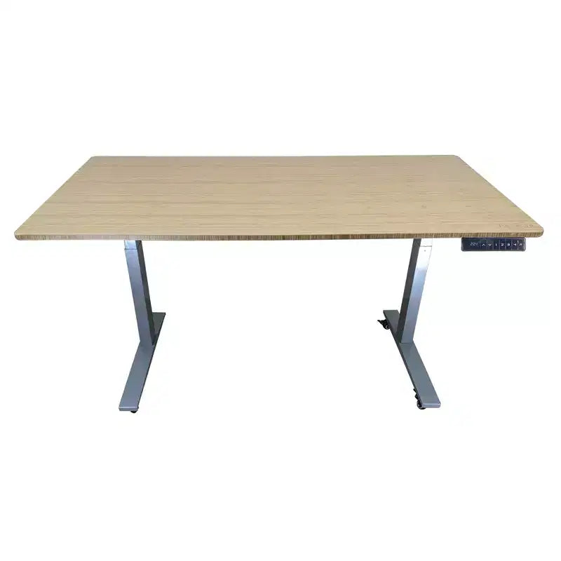 48"x30" Electric Standing Desk with Adjustability ( 26.1"-51.6") Natural Bamboo Gray - Uncaged Ergonomics