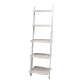 69" Farmhouse Pine Wood Leaning Shelf White - Olivia & May: 5-Tier Storage, No Tools Assembly