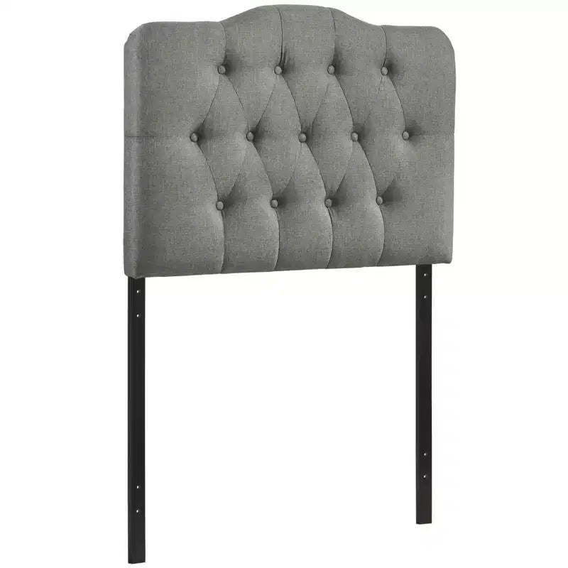 Annabel Twin Upholstered Fabric Headboard Gray - Modway: Tufted, Fiberboard & Plywood, Bedroom Decor