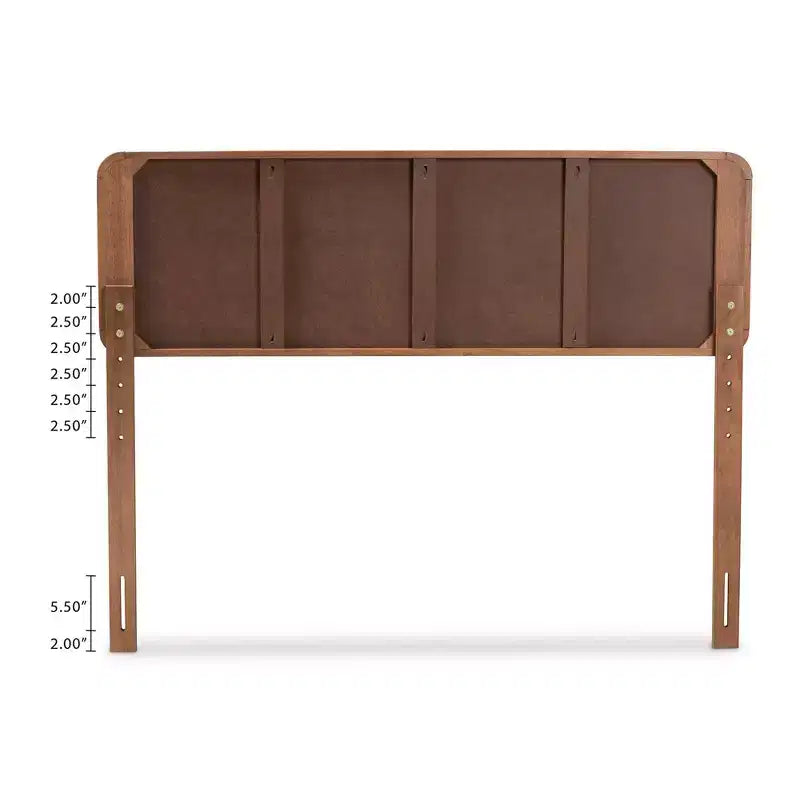 Baxton Studio King Karine Finished Wood Platform Bed Brown: Rubberwood Frame, No Box Spring Needed