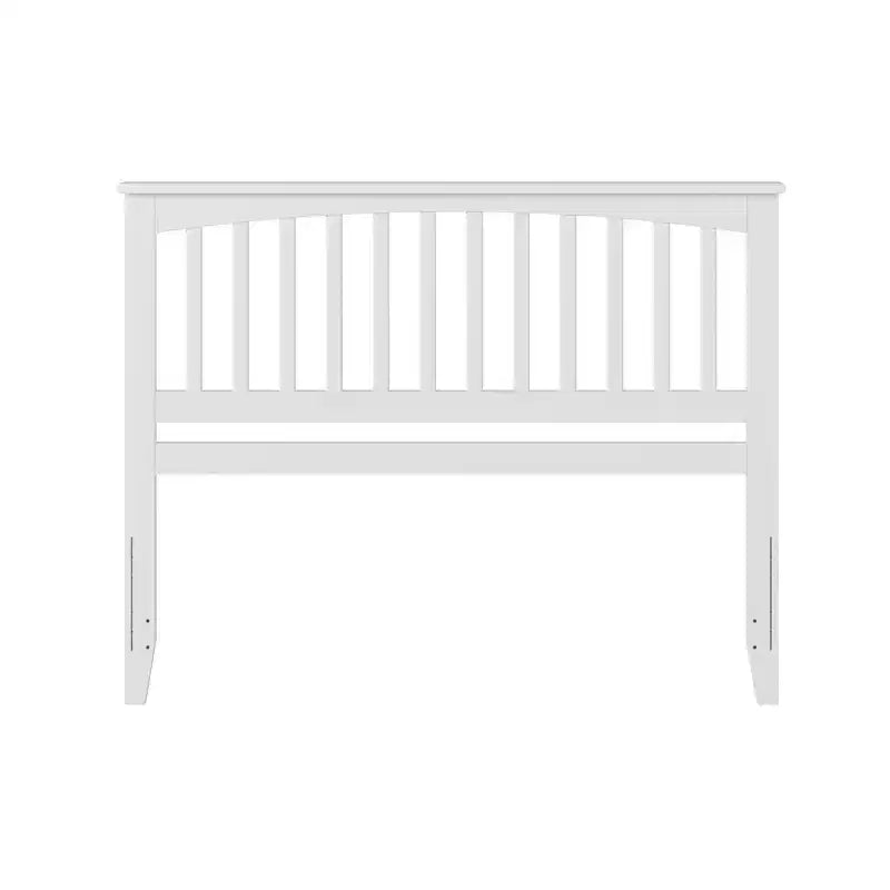 AFI Queen Mission Headboard White: Classic Wood Panel