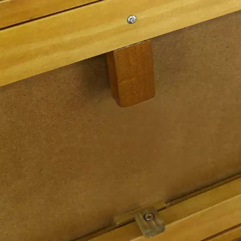 Kennedy End Table with Concealed Drawer Warm Brown - Flora Home: Hardwood Frame, Pine Top, Living Room Storage
