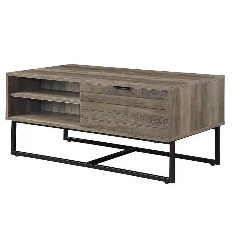 Acme Furniture Homare Coffee Table Rustic Oak/Black Finish