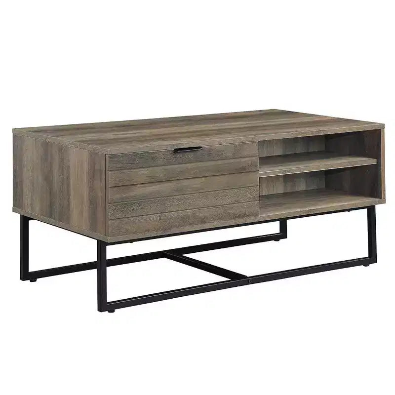 Acme Furniture Homare Coffee Table Rustic Oak/Black Finish