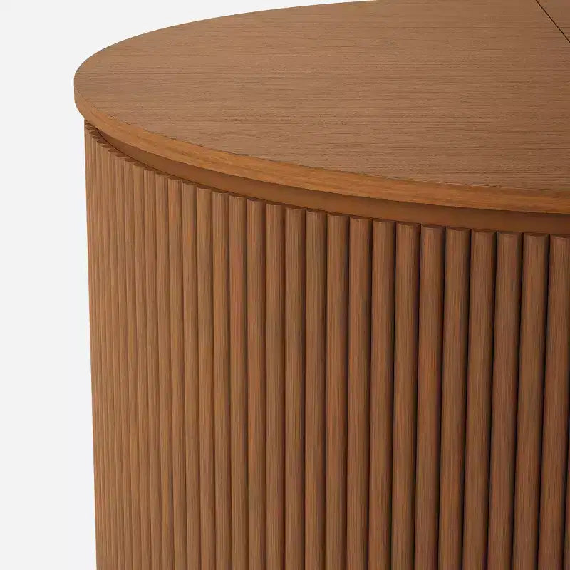 Lupine Reeded Storage Coffee Table with Removable Top Dark Brown - Threshold™