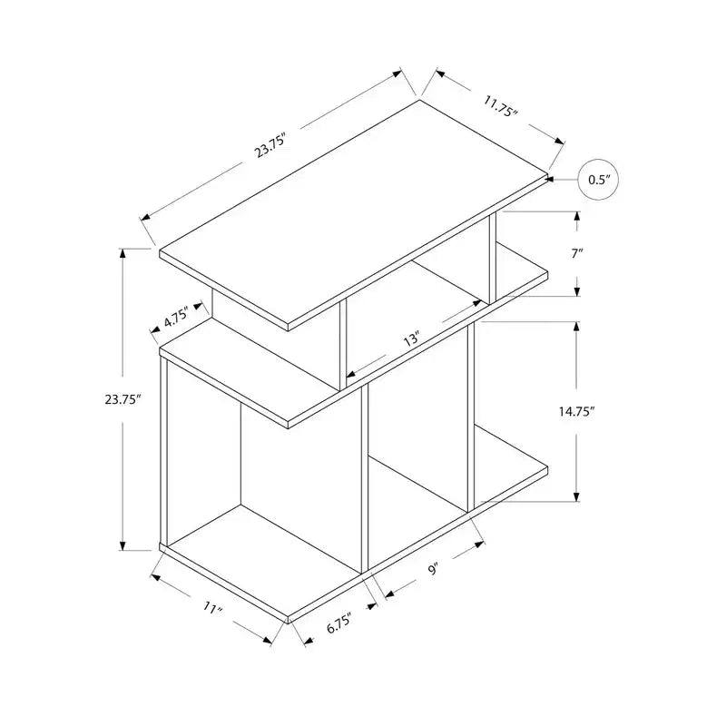 End Table with Shelves White - EveryRoom