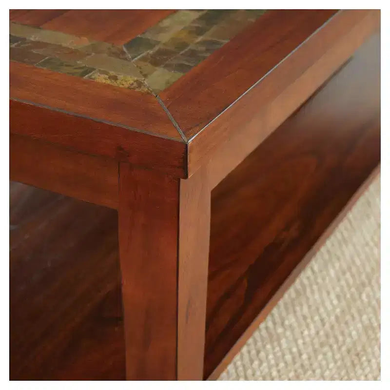 Davenport Sofa Table Medium Cherry - Steve Silver Co.: Hardwood Frame, Veneer Top, Entryway Console