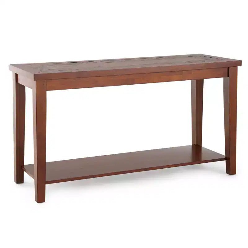 Davenport Sofa Table Medium Cherry - Steve Silver Co.: Hardwood Frame, Veneer Top, Entryway Console