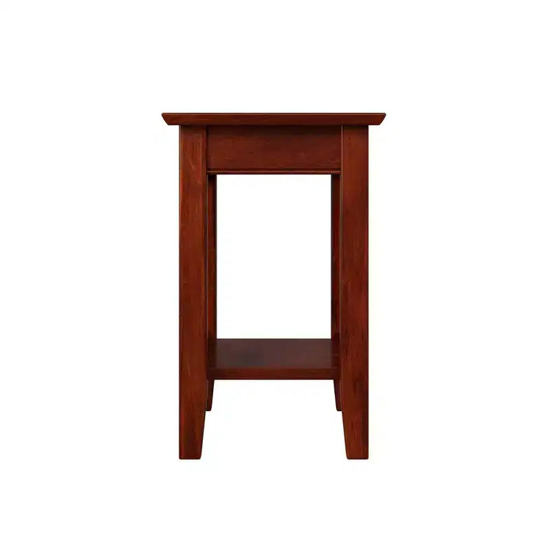 AFI Mission Chair Side Table with Charger Walnut