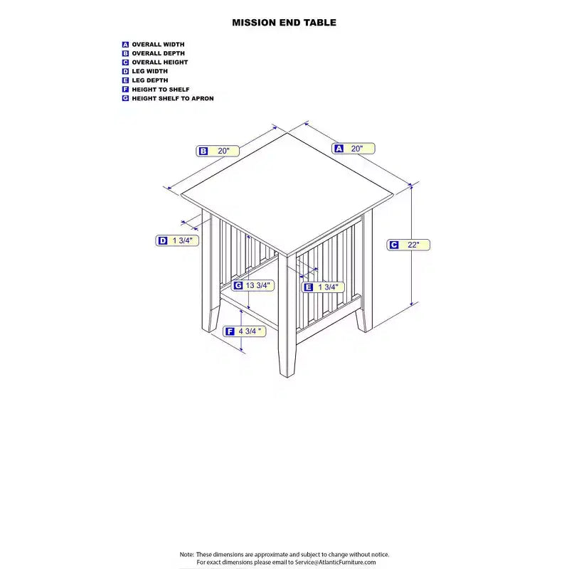 Table d'appoint Mission Noyer - AFI