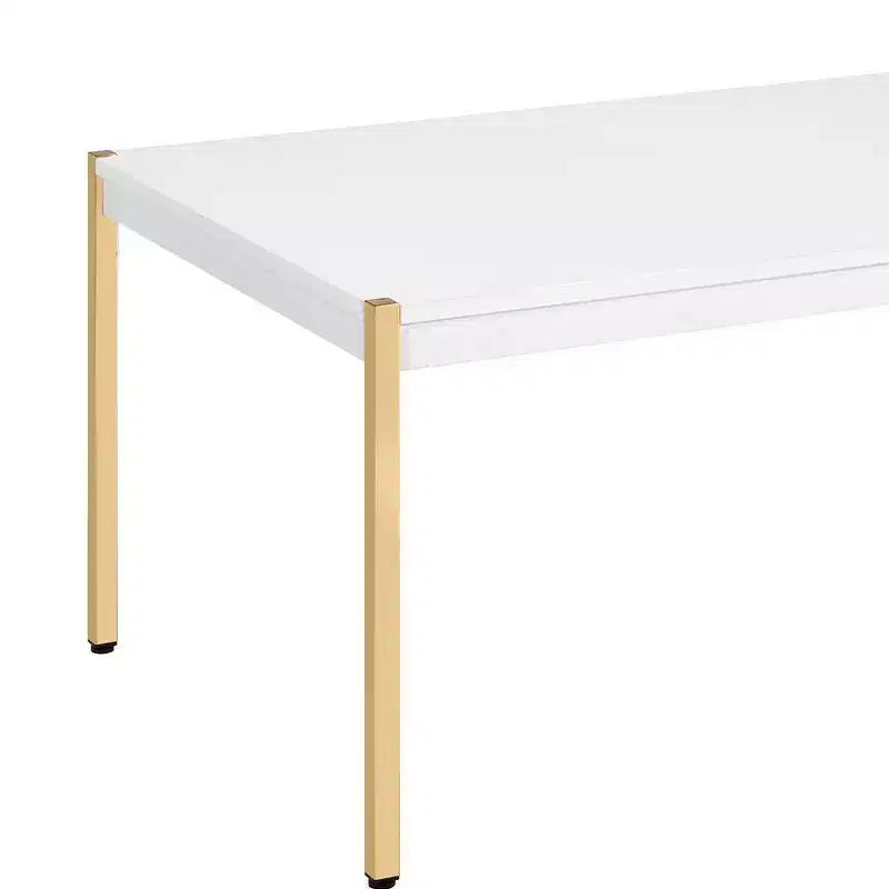 Acme Furniture Otrac Coffee Table White/Gold Finish