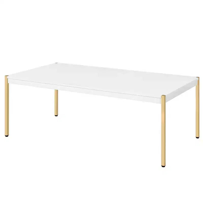 Acme Furniture Otrac Coffee Table White/Gold Finish