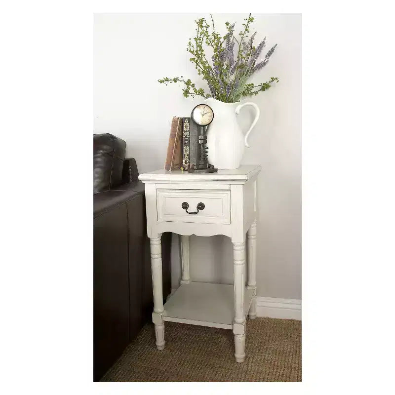 Table d'appoint traditionnelle en bois - Ivoire