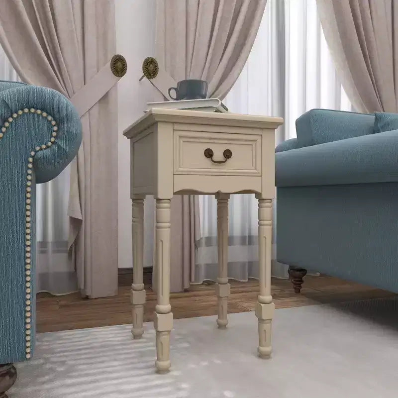 Table d'appoint traditionnelle en bois - Ivoire