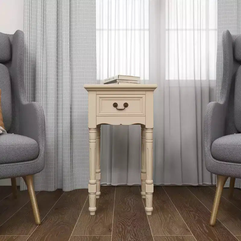Table d'appoint traditionnelle en bois - Ivoire