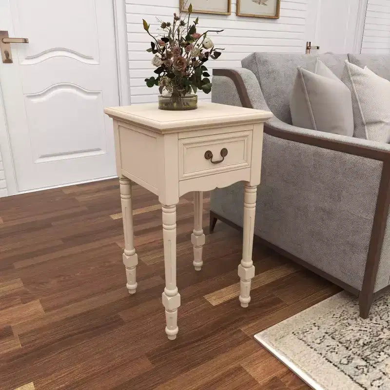 Table d'appoint traditionnelle en bois - Ivoire