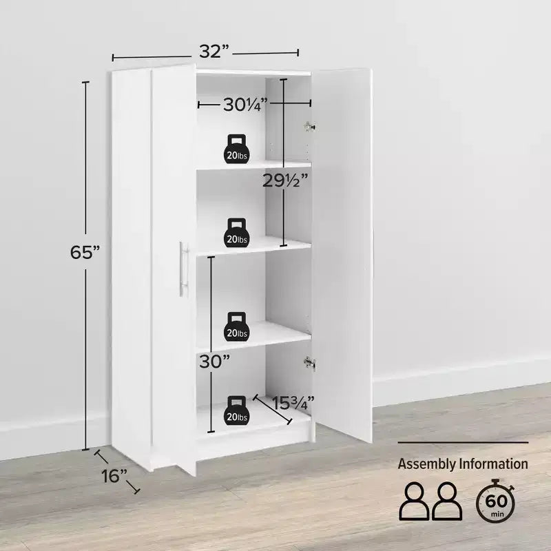 Armoire de rangement Elite 32 blanche - Prepac