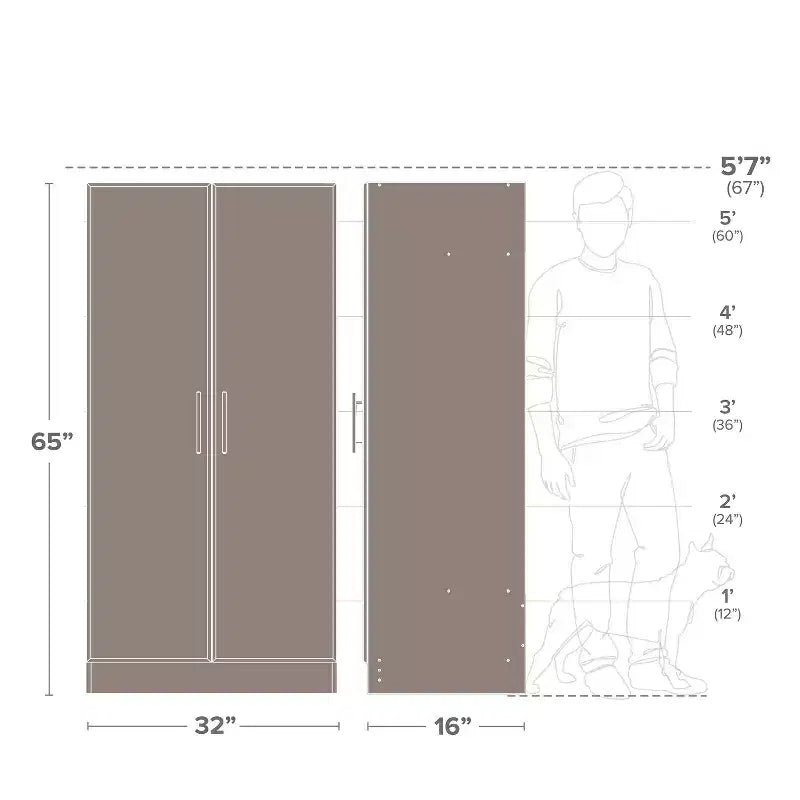 Armoire de rangement Elite 32 blanche - Prepac