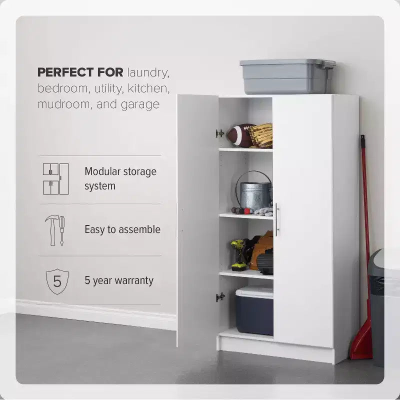 Armoire de rangement Elite 32 blanche - Prepac