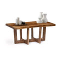Alaterre Furniture 42" Berkshire Natural Brown Live Edge Coffee Table Solid Wood: Acacia, Non-Toxic Finish, Form Base