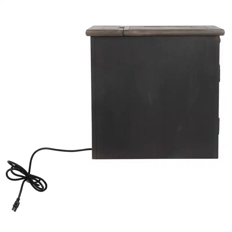 Table d'appoint Tyler Creek Chairside avec ports USB et prises marron grisâtre/noir - Signature Design by Ashley