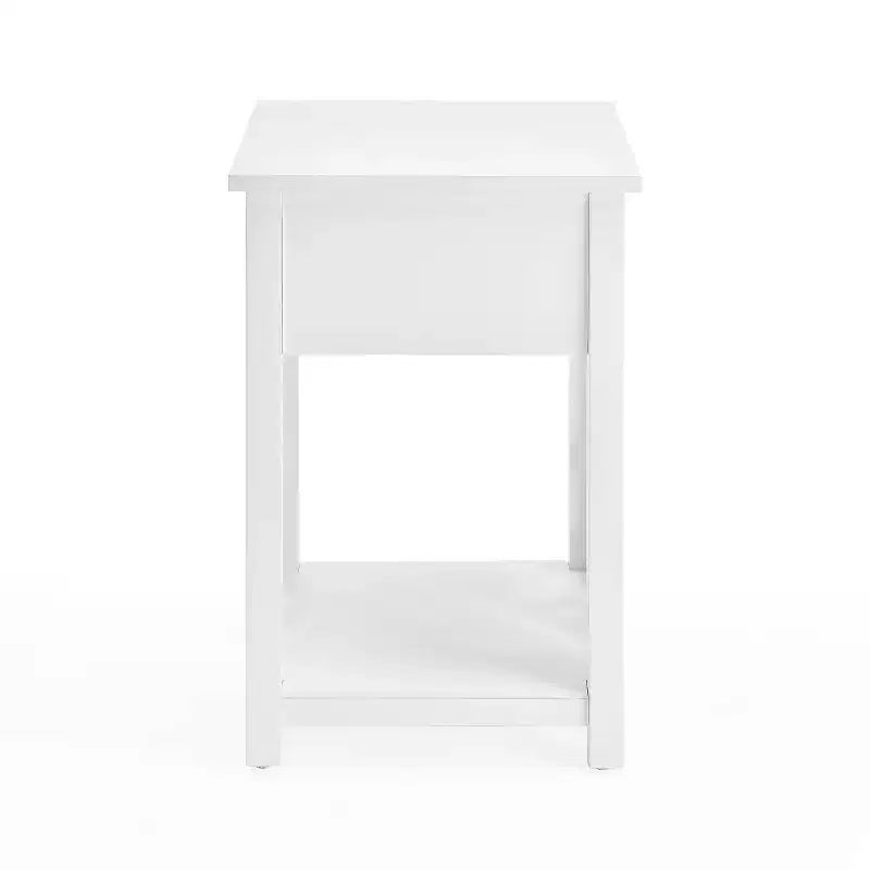 36" Middlebury Coffee Table and End Table White - Alaterre Furniture: Living Room Furniture Set with Storage Shelf
