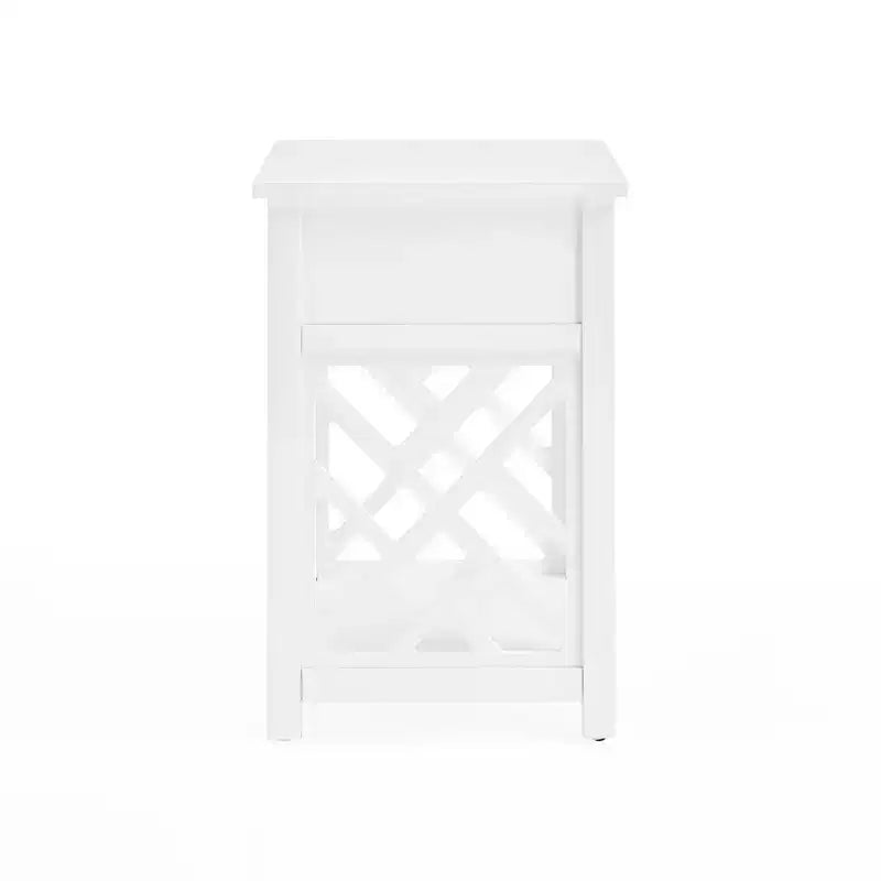 36" Middlebury Coffee Table and End Table White - Alaterre Furniture: Living Room Furniture Set with Storage Shelf