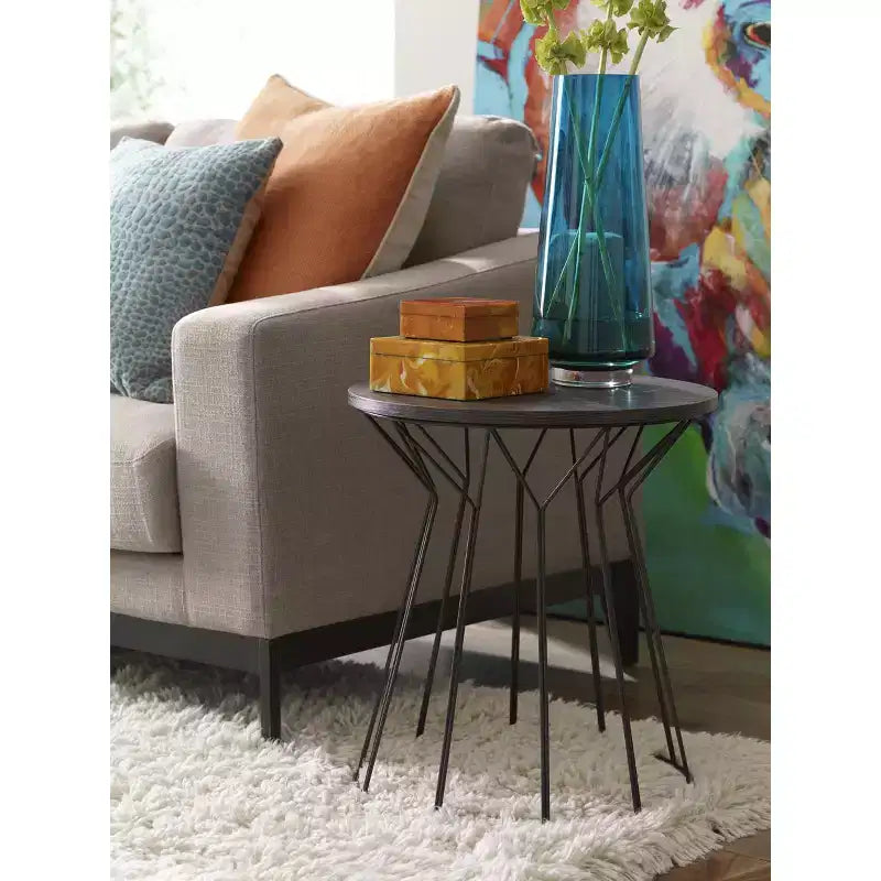 Table d'appoint Fleur Noir Noir - Adore Decor