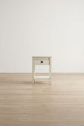 Westport Side Table Antique White - Finch: French Countryside Inspired, One-drawer, Distressed Finish, Brass Hardware