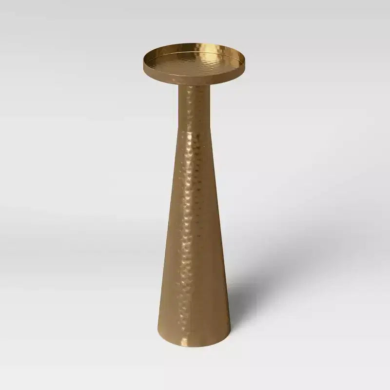 Table d'appoint ronde en métal martelé Alester Laiton - Threshold™