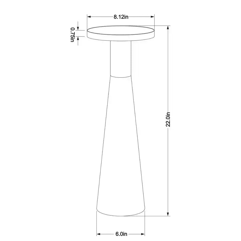 Table d'appoint ronde en métal martelé Alester Laiton - Threshold™