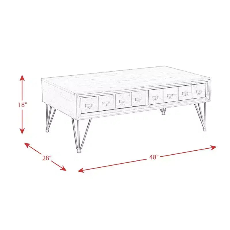 Tanner Coffee Table Light Walnut - Picket House Furnishings