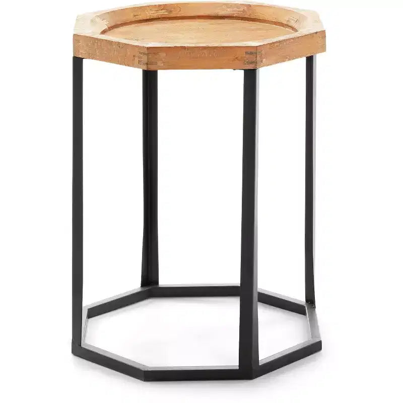 Table d'appoint Grayson en bois et métal, naturel - Finch