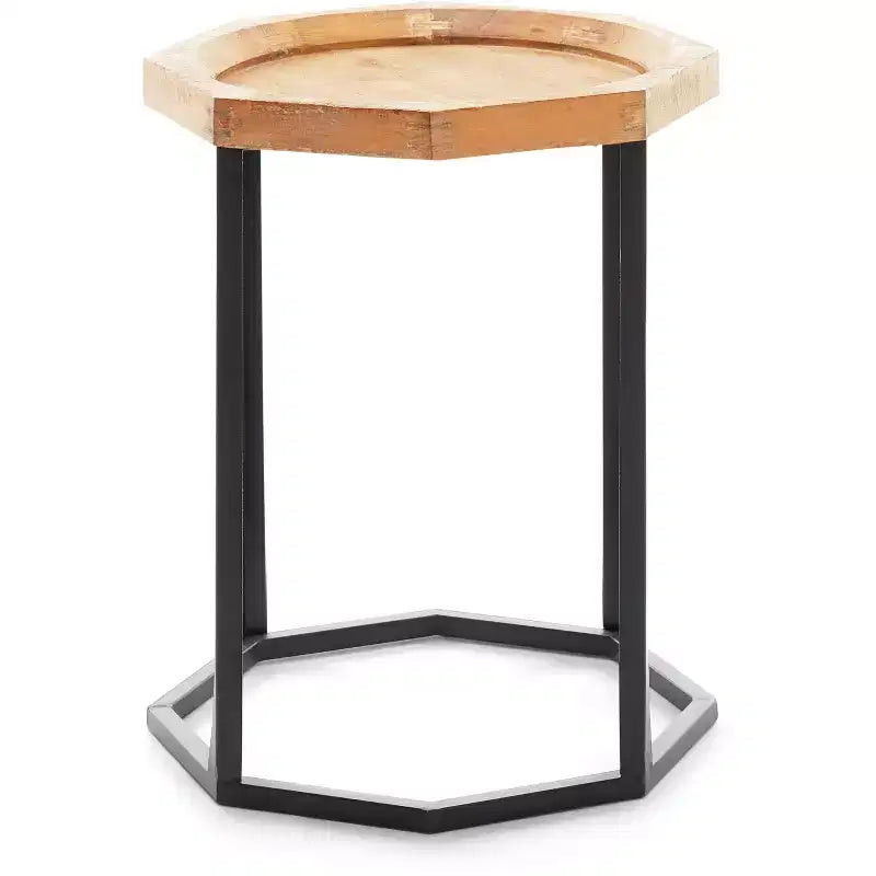Table d'appoint Grayson en bois et métal, naturel - Finch