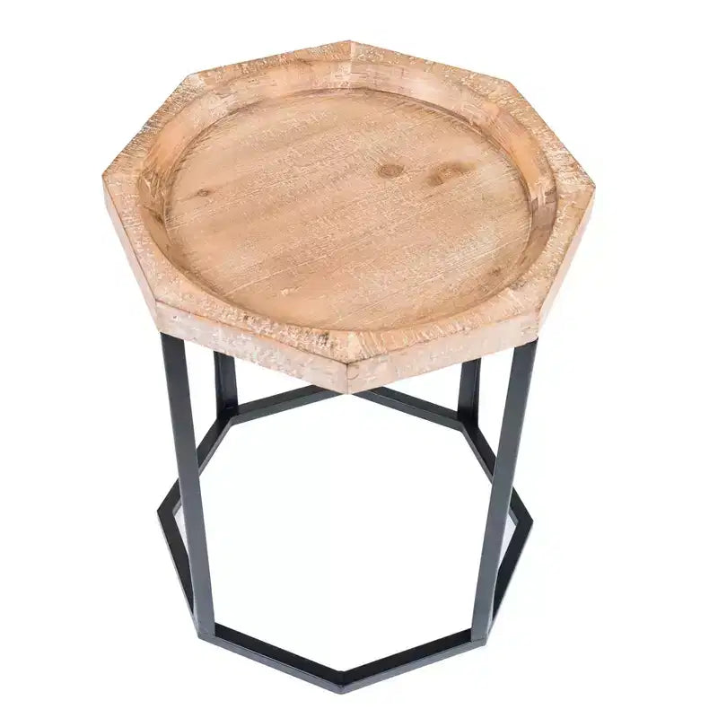 Table d'appoint Grayson en bois et métal, naturel - Finch
