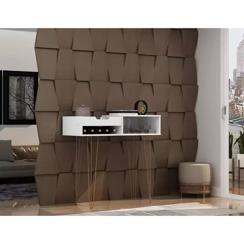 39.37" Rockefeller Entryway Console White - Manhattan Comfort