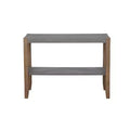 Alaterre Furniture 40" Davenport Faux Concrete and Wood Console Table Light Amber: Modern Entryway Furniture