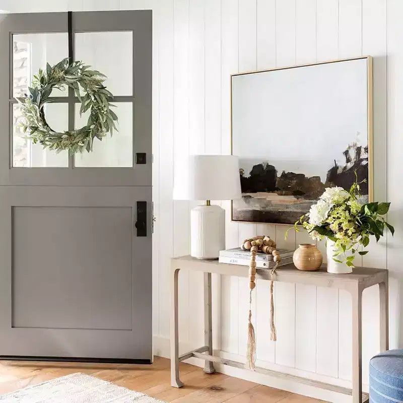 Console de table incurvée Belmont Shore, naturelle - Threshold™ conçue avec Studio McGee, montage requis