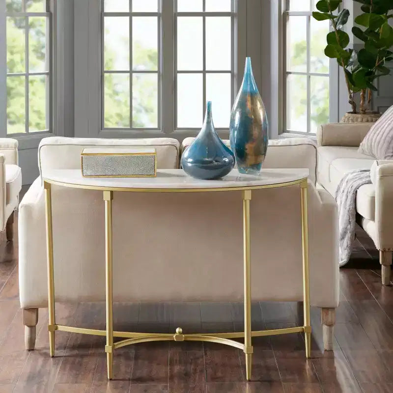 Console Bordeaux blanc/doré