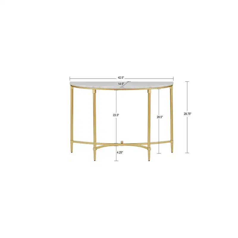 Console Bordeaux blanc/doré